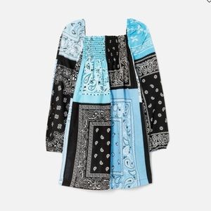REDONE babydoll bandana dress